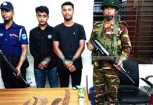 নারায়ণগঞ্জের সোনারগাঁয়ে দেশীয় অস্ত্রসহ ২ ডাকাত গ্রেফতার